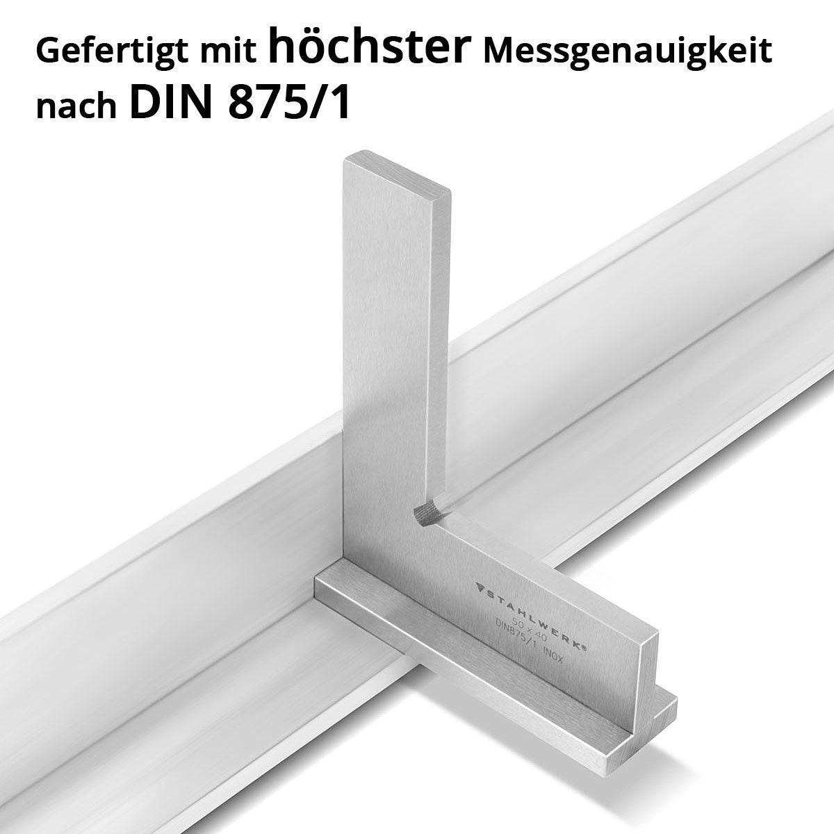 Steelwork Connection angle 90 ° 50 x 40 mm DIN 875/1 locksmith / angle stop / precision angle made of stainless steel