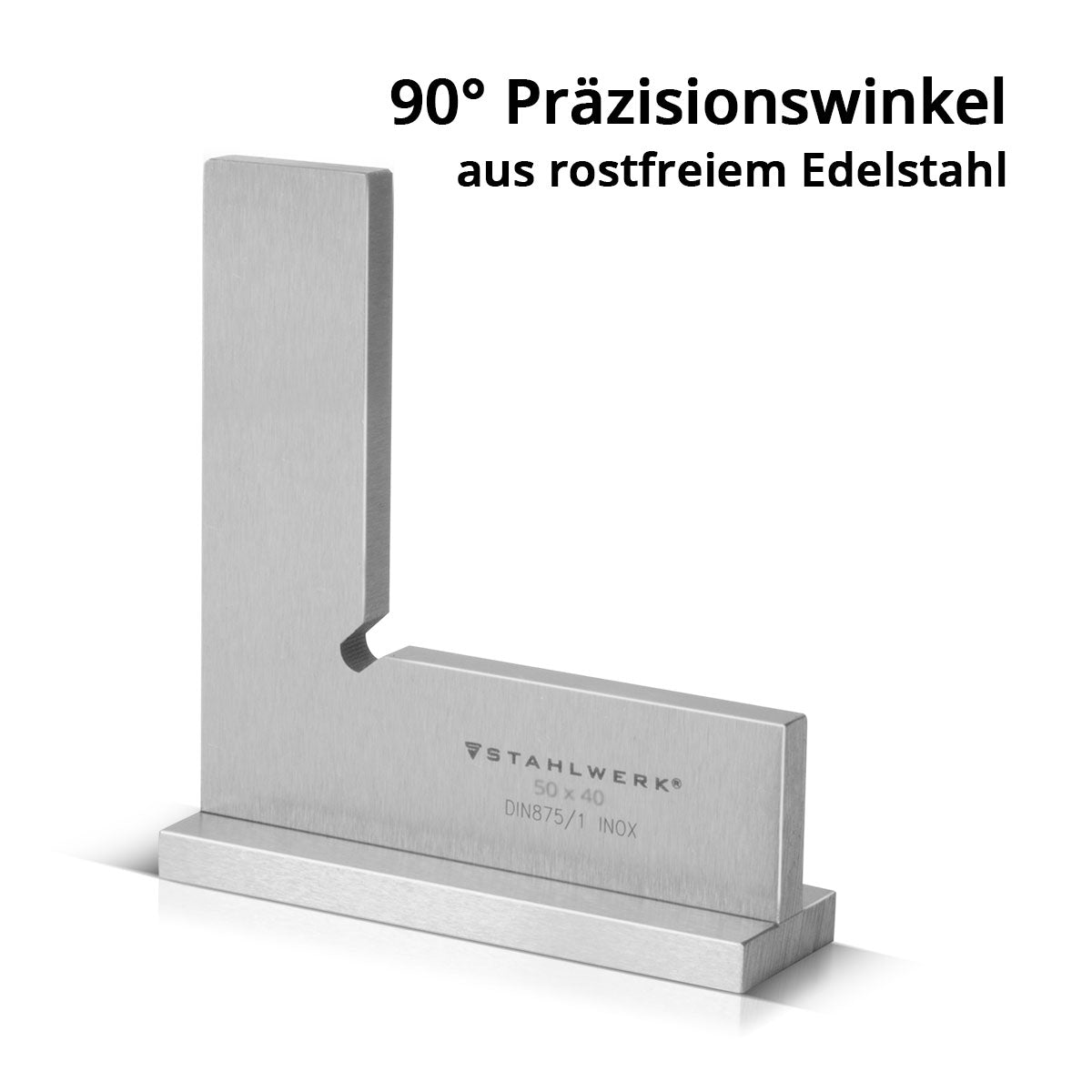 Steelwork Connection angle 90 ° 50 x 40 mm DIN 875/1 locksmith / angle stop / precision angle made of stainless steel