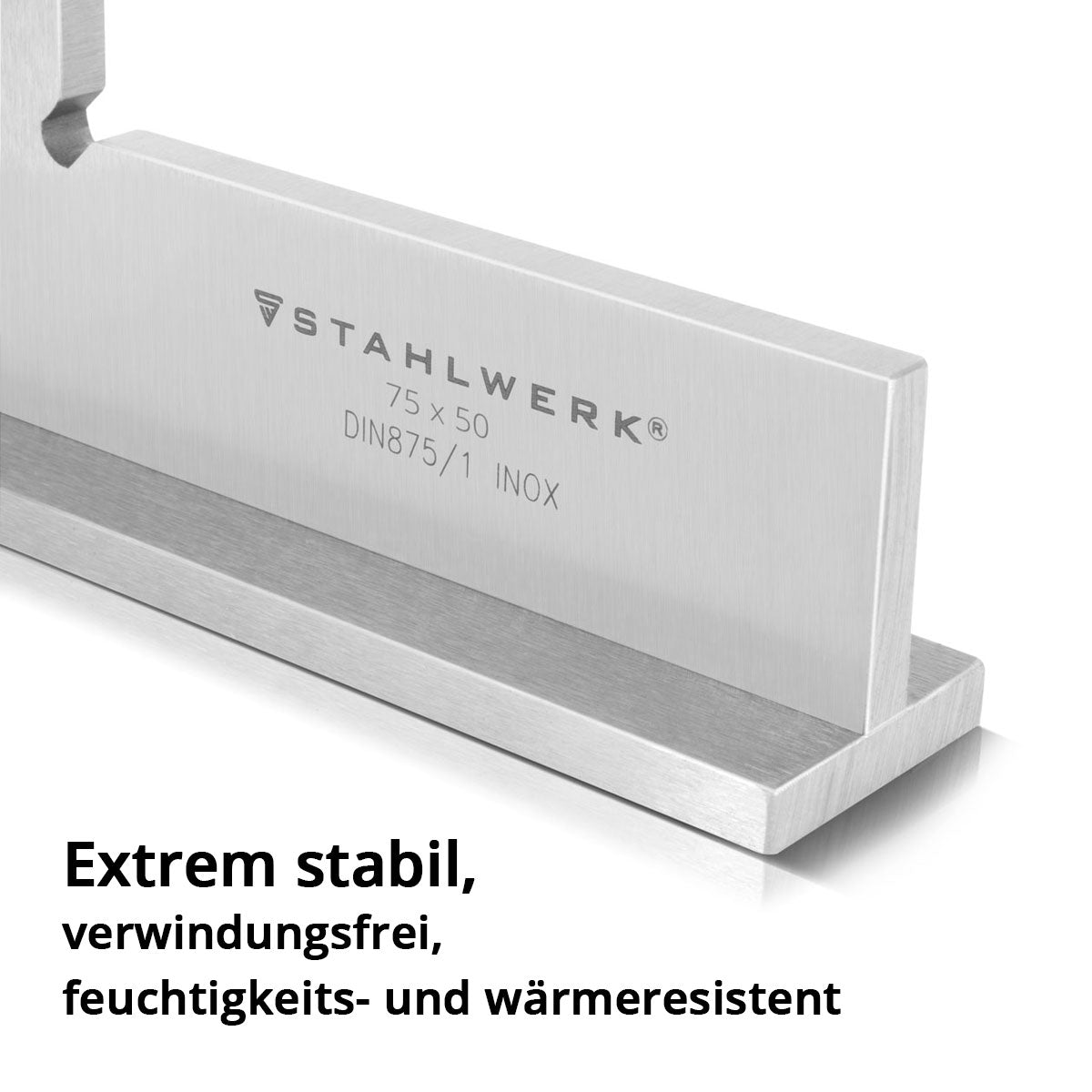 Steelwork Connection angle 90 ° 75 x 50 mm DIN 875/1 locksmith / angle stop / precision angle made of stainless steel