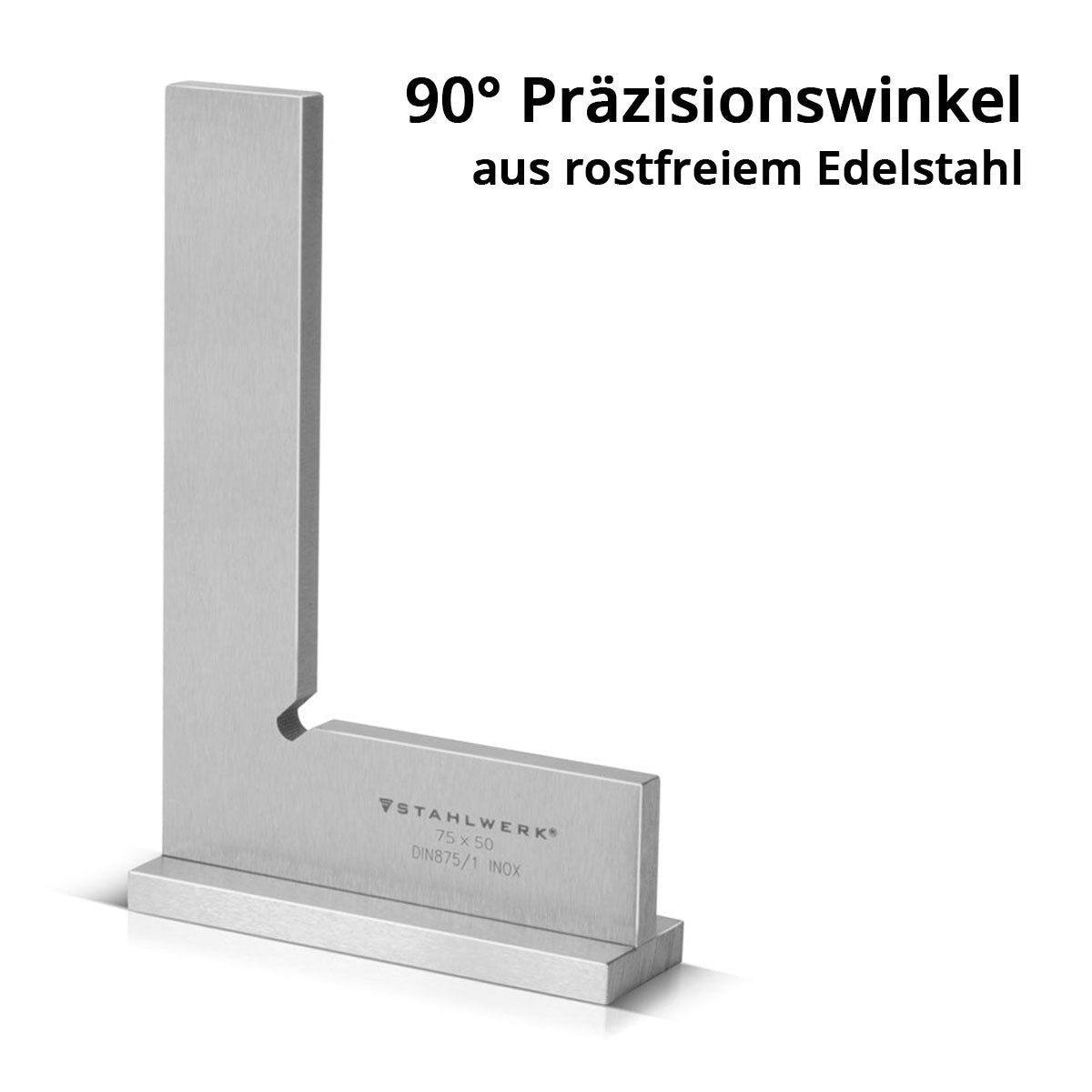 Steelwork Connection angle 90 ° 75 x 50 mm DIN 875/1 locksmith / angle stop / precision angle made of stainless steel