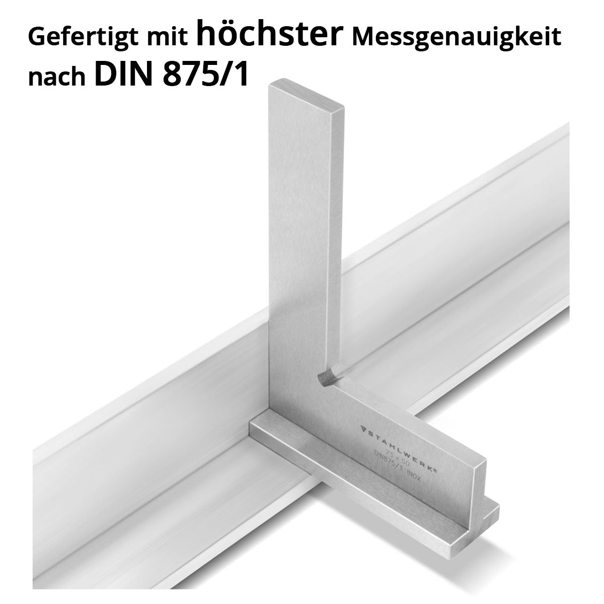 Steelwork Connection angle 90 ° 75 x 50 mm DIN 875/1 locksmith / angle stop / precision angle made of stainless steel