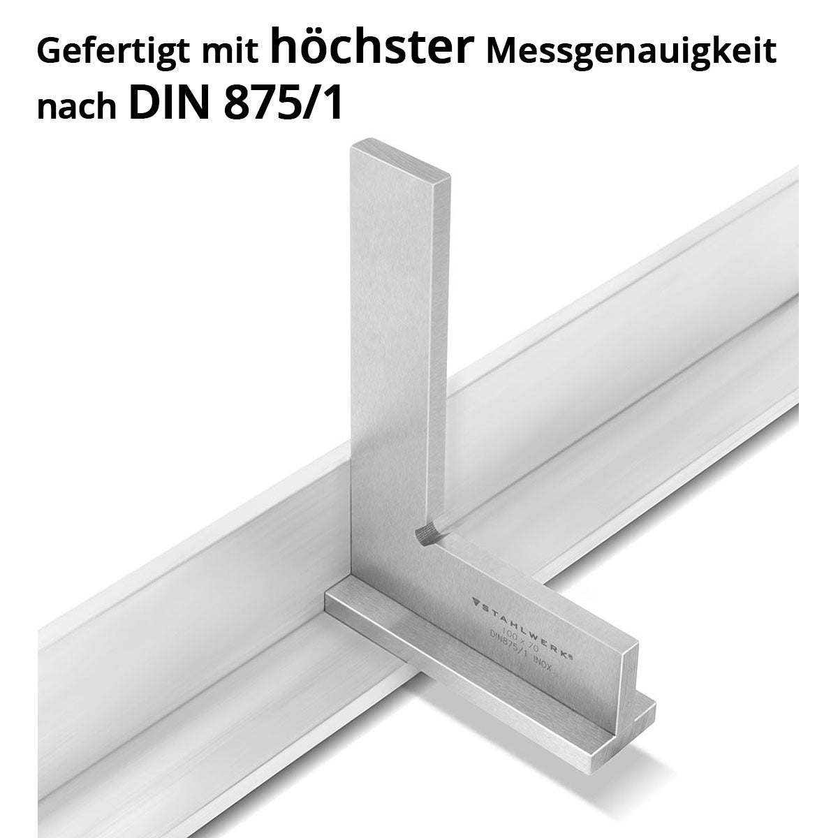 Steelwork Connection angle 90 ° 100 x 70 mm DIN 875/1 locksmith / angle stop / precision angle made of stainless steel