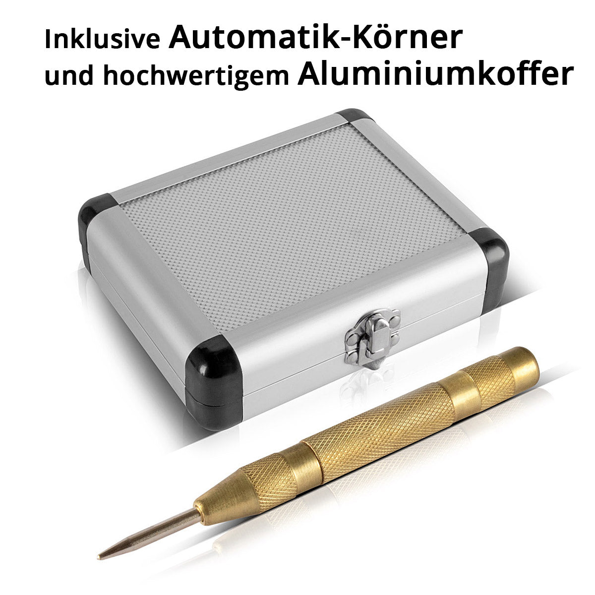 STAHLWERK HSS Stufenbohrer / Kegelbohrer Set 6 Teile mit TiN-Beschichtung, Senkbohrer / Metallbohrer zum präzisen Bohren von legierten und nicht legierten Stählen inklusive Automatik-Körner und Aluminiumkoffer