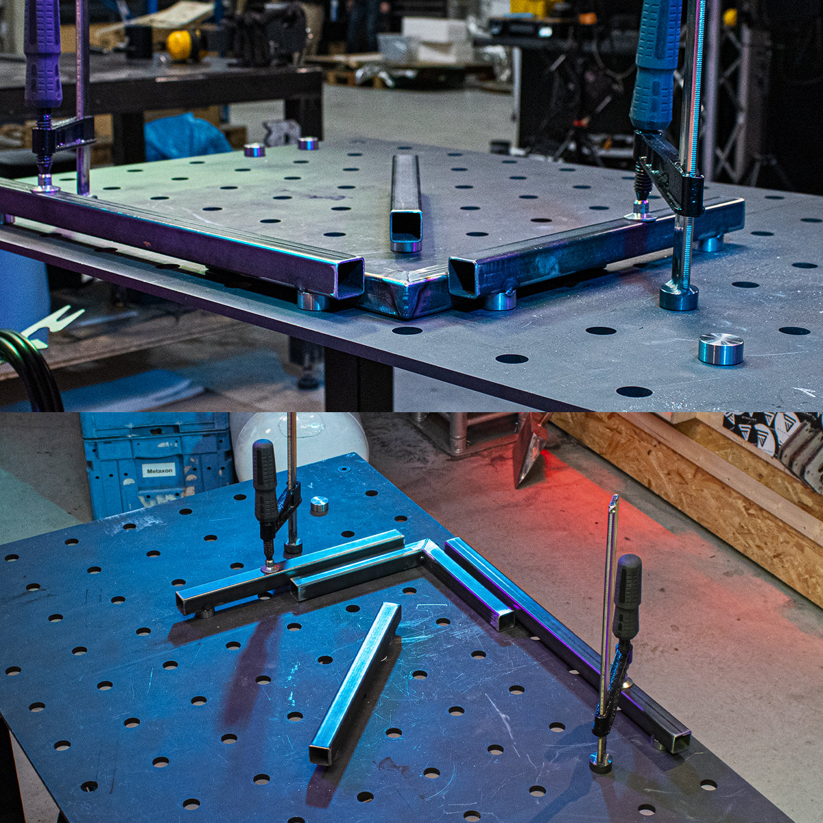 Steelwork clamping bolt plug -in bolt clamping elements D16 mm for welding tables and perforated plates, highly resilient and extremely wear -resistant