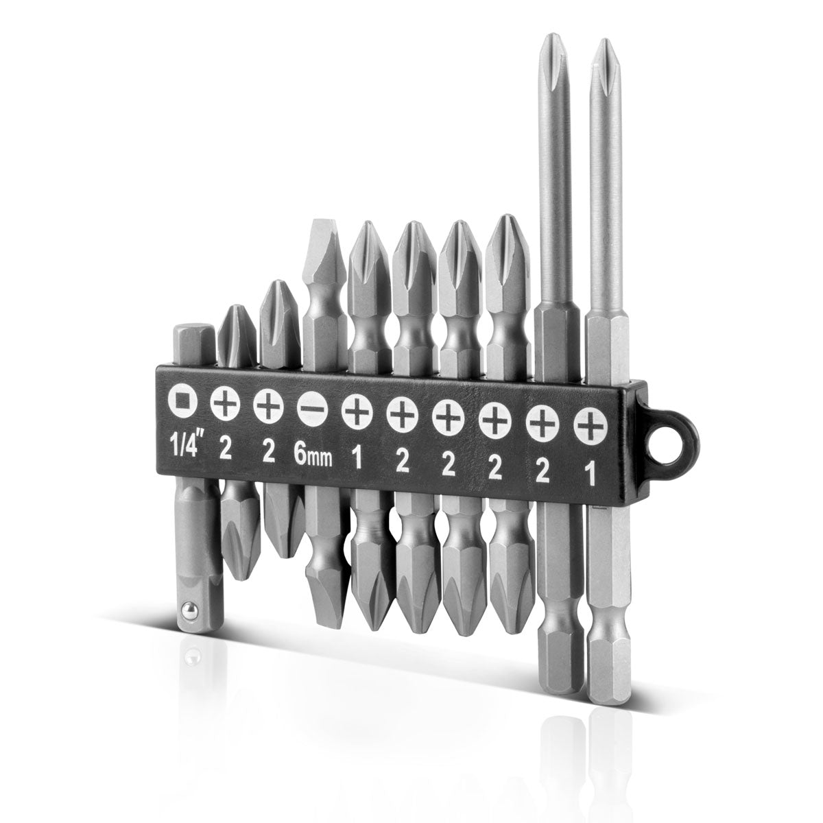 Steelworks 28-part screwdriver-bit set with hexagonal shaft for cordless screwdrivers, bite set and plug-in chrome vanadium including transport box | Screwer Set | Split key set