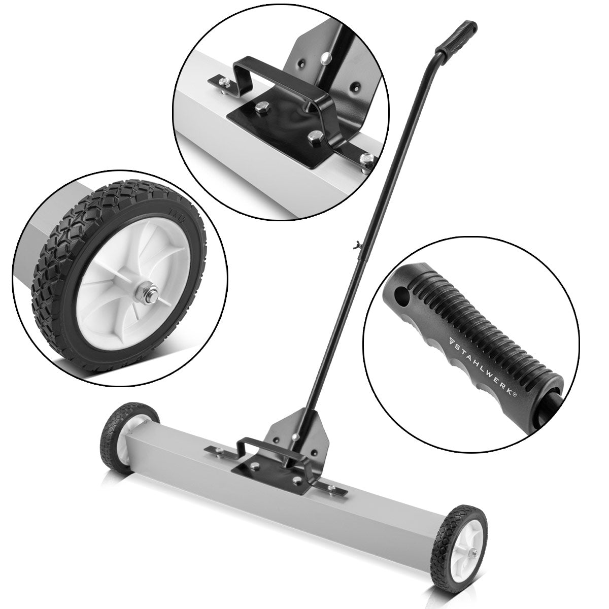 Stahlwerk Magnet floor sweeper MBK-36 ST with 914 mm width and 22.5 kg capacity, magnetic brooms / chip collector / magnetic sweeper for metal shavings, screws, nails and other magnetic parts