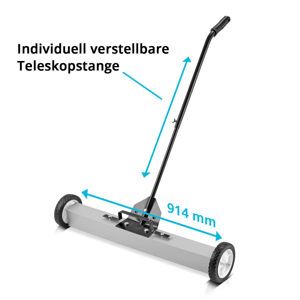 Stahlwerk Magnet floor sweeper MBK-36 ST with 914 mm width and 22.5 kg capacity, magnetic brooms / chip collector / magnetic sweeper for metal shavings, screws, nails and other magnetic parts