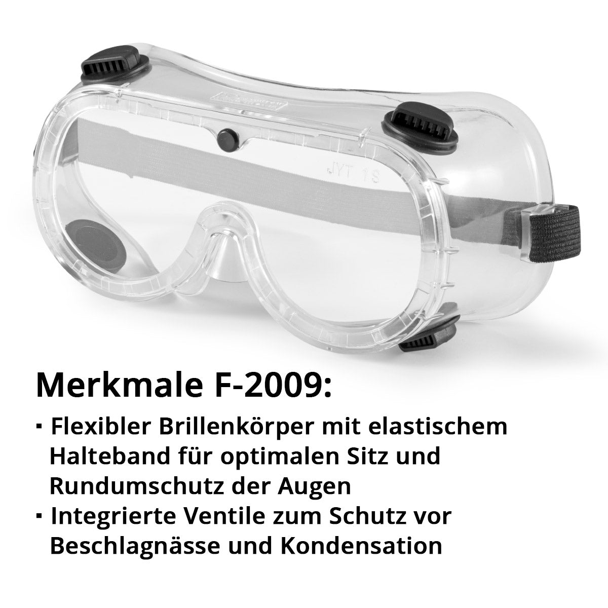 Steelworks protective glasses set / basket goggles with holding tape / welding protection glass