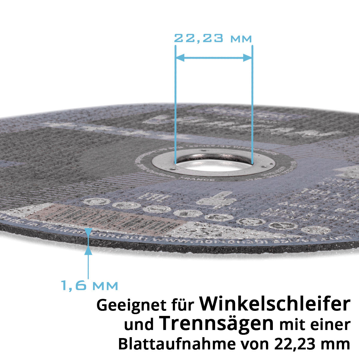 Norton Trennscheibe 2er Set Universal-Sägeblatt 180 x 1,6 x 22,23 mm für Metalltrennsägen | Metallkreissägen | Metallkappsägen