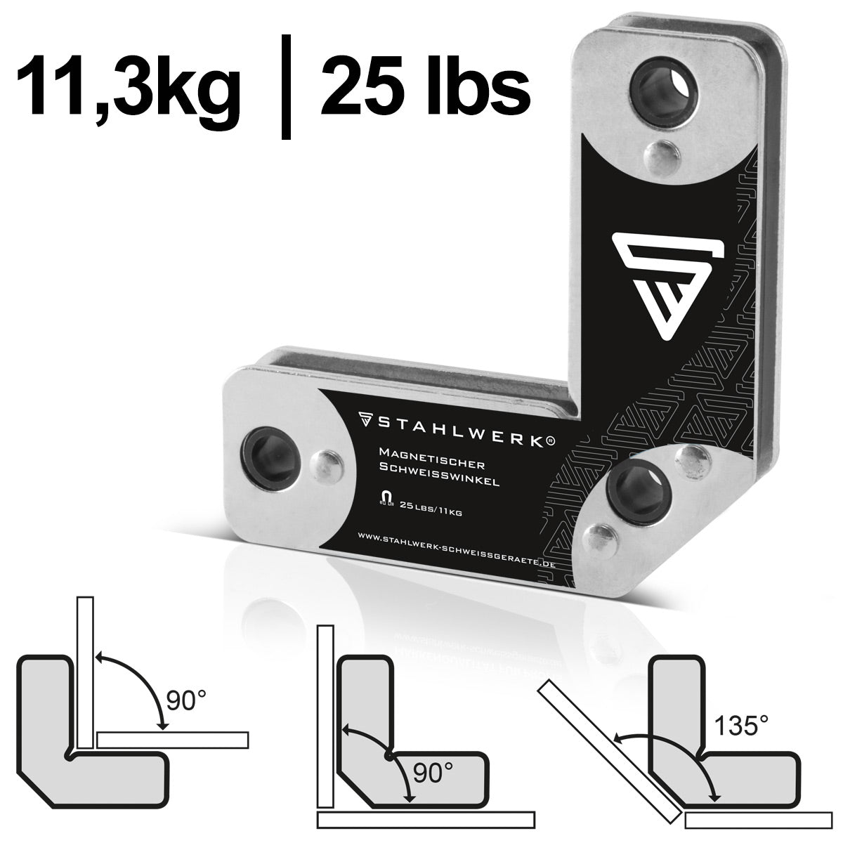 Steelworks 4 Set Magnet welding angle 11.3 kg | 25 LBS practical weldi