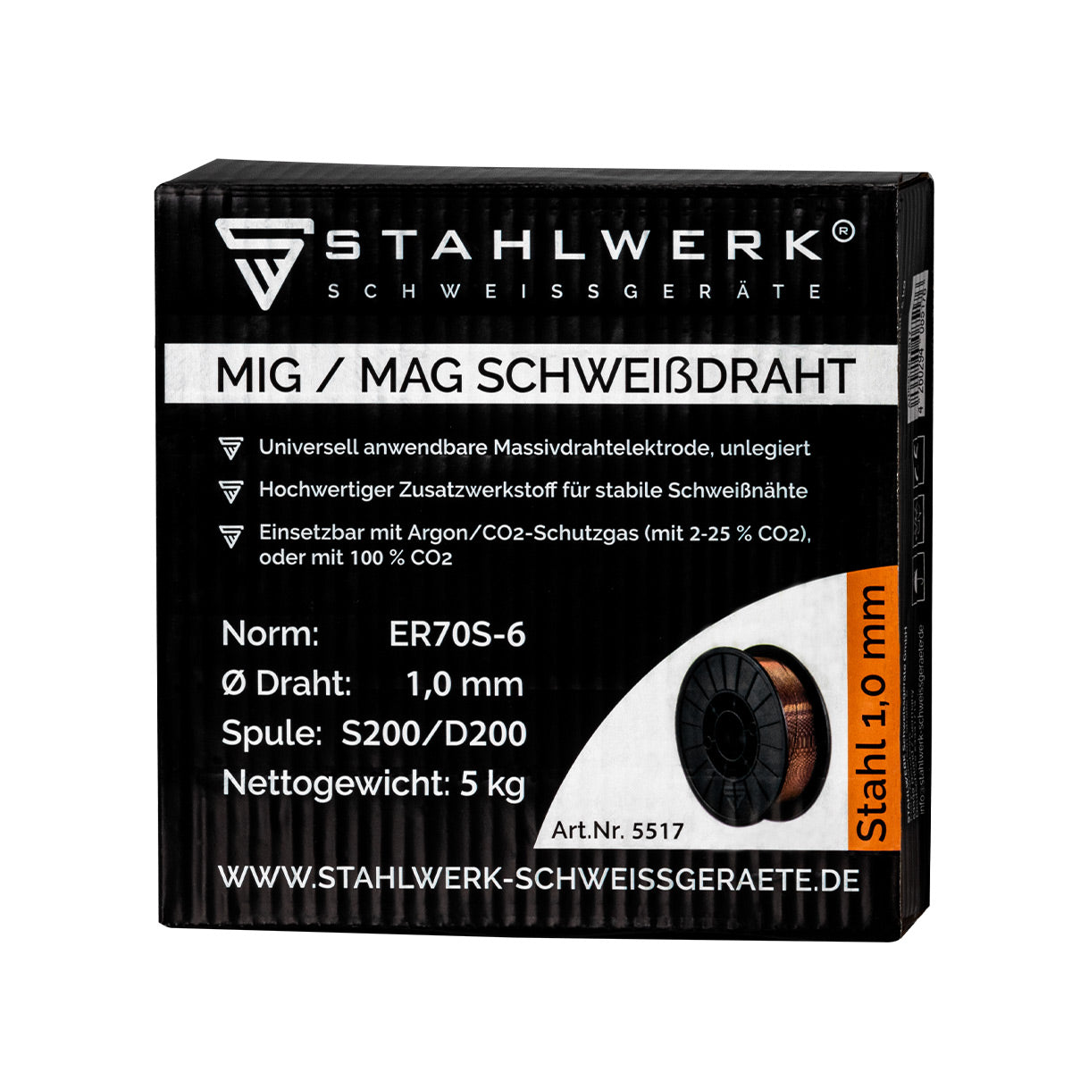 Steel mill 2 x MIG MAG Premium Sweat wire ER70S-6 SG2 Ø 1.0 mm S200/D200 wire roll 5 kg