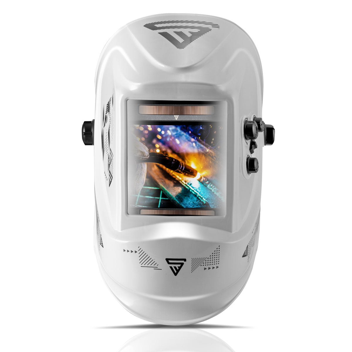 Steelworks full automatic real color welding helmet ST-950 XW White Edition Set