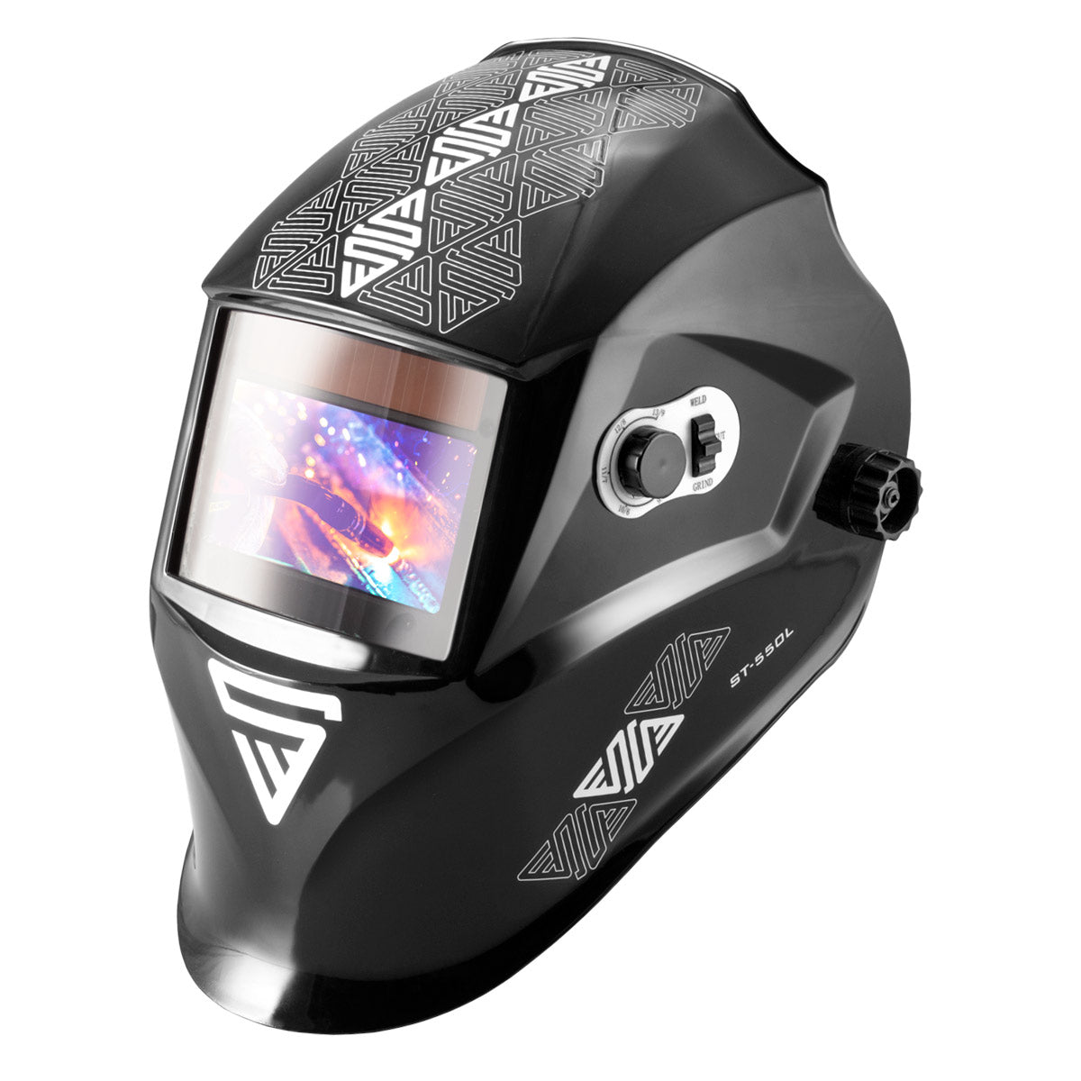 Steelwork Full automatic welding helmet ST-550 L Basic with 3-in-1 function and Real Color Color rendering, including 5 replacement discs & bags