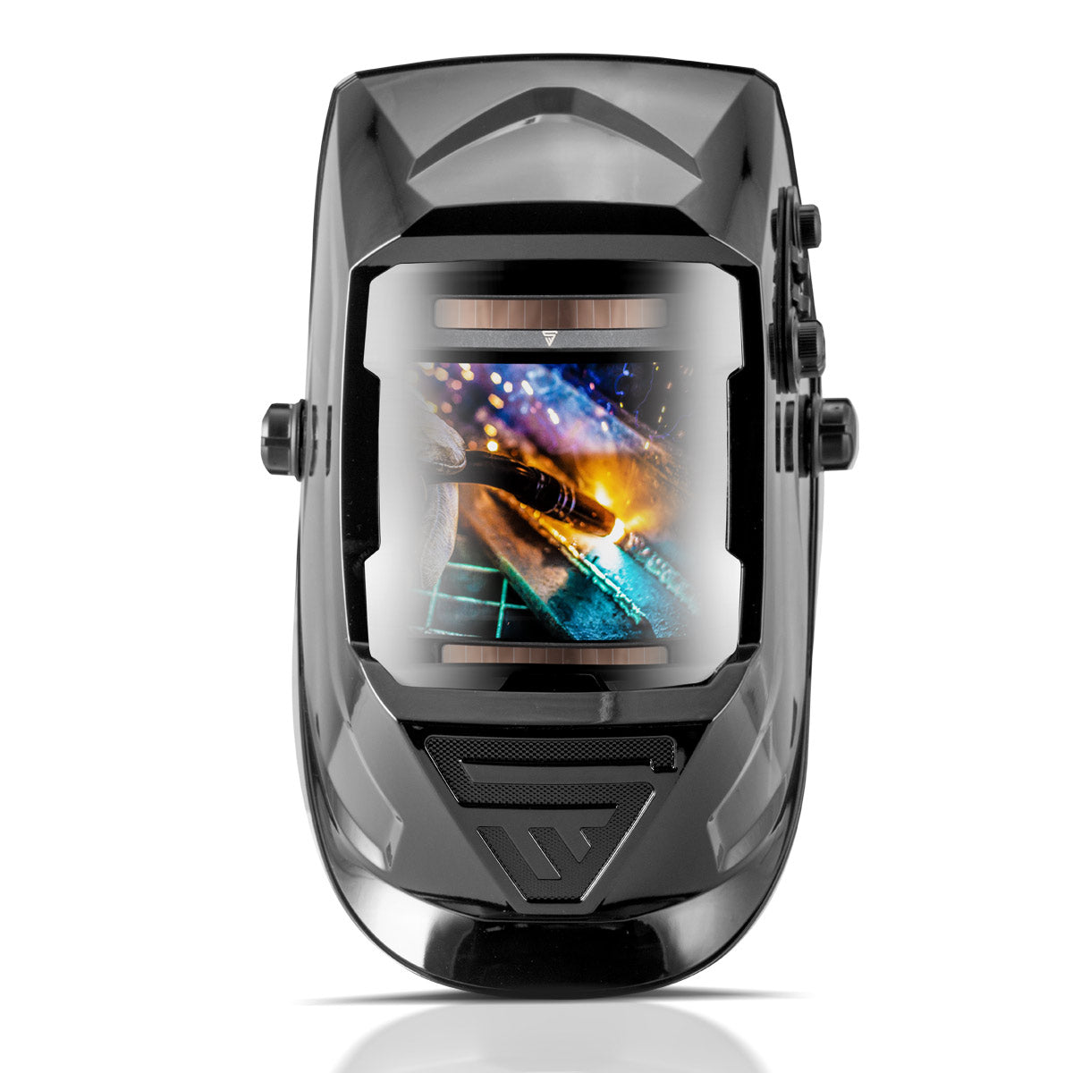 Steelworks full automatic real color welding helmet with 3-in-1 function ST-990 XB, black glossy