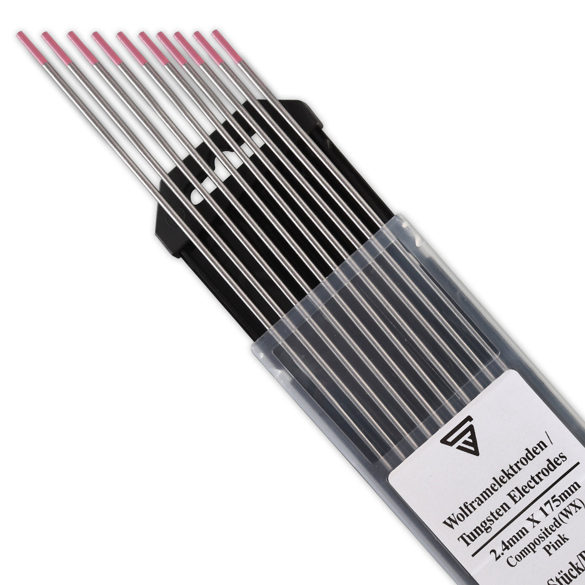 Steelwork tungsten electrodes / welding electrodes WX Pink 2.4 x 175 mm in the practical 10 set set