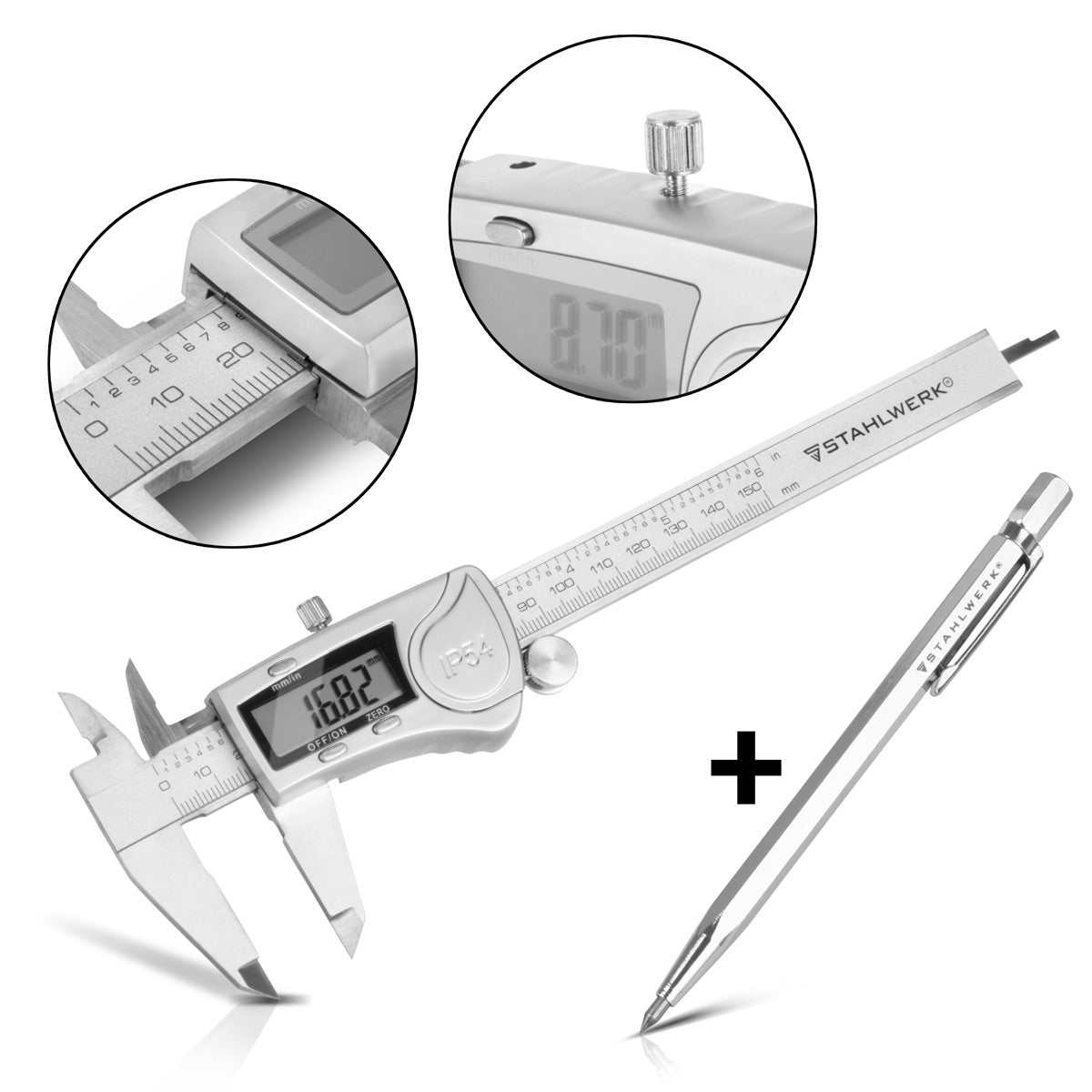 Steelworks Digital Measuring Slide DMS-3 ST & Tears 145 mm